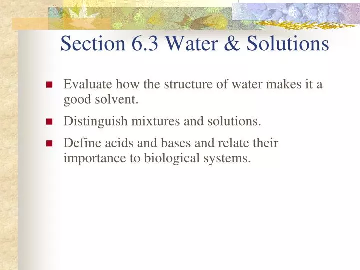 section 6 3 water solutions