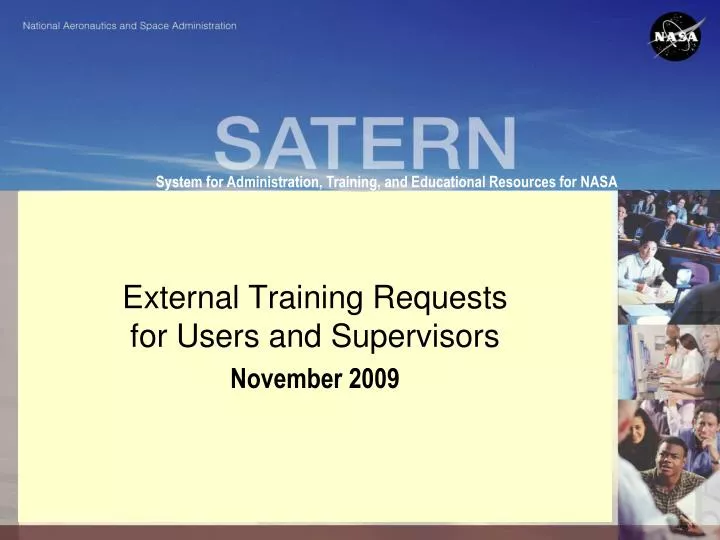 external training requests for users and supervisors november 2009
