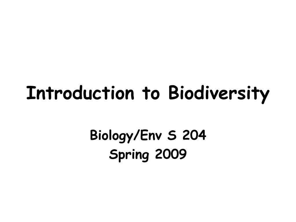 PPT - Introduction to Biodiversity PowerPoint Presentation, free ...