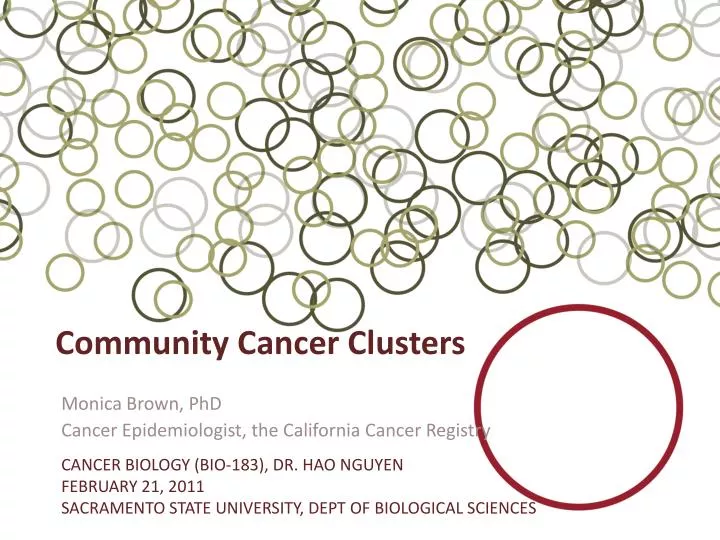 community cancer clusters