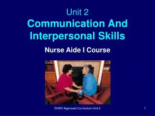 unit 2 communication and interpersonal skills