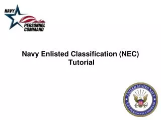 Navy Enlisted Classification (NEC) Tutorial