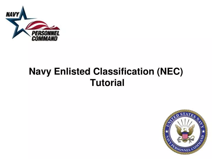 navy enlisted classification nec tutorial