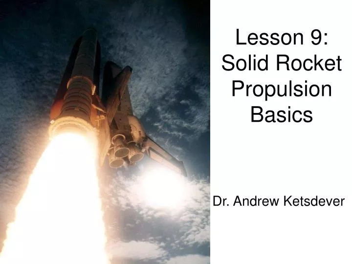 lesson 9 solid rocket propulsion basics