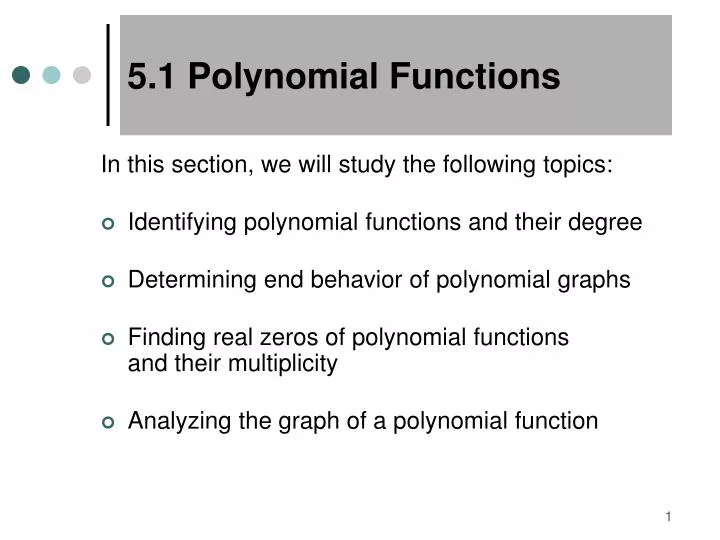 5 1 polynomial functions