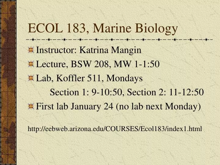 ecol 183 marine biology