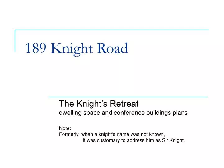 189 knight road