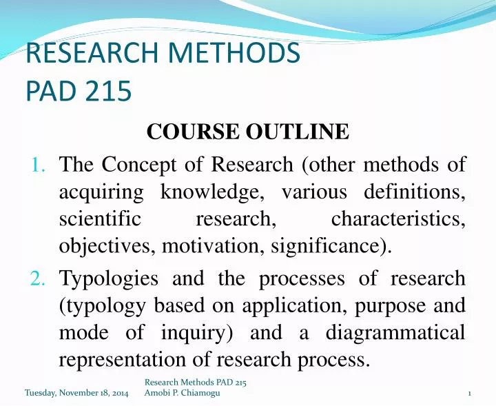research methods pad 215