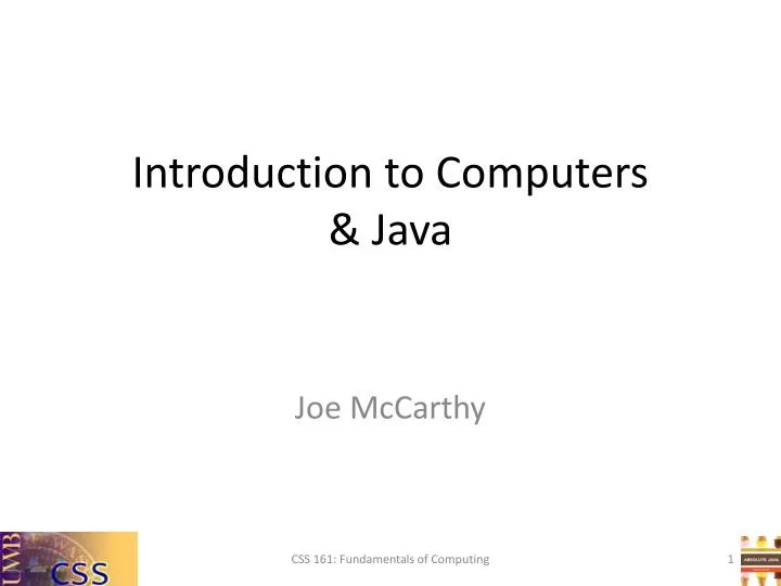introduction to computers java