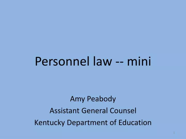 personnel law mini