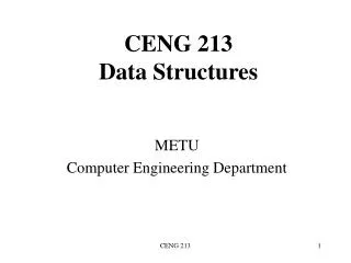 CENG 213 Data Structures