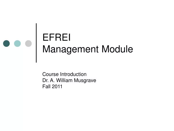 efrei management module
