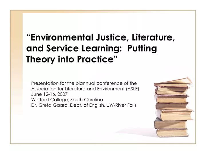 environmental justice literature and service learning putting theory into practice