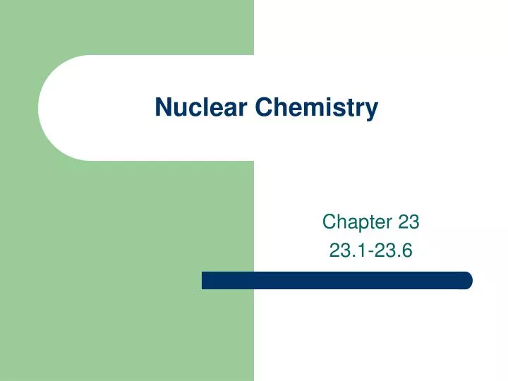 nuclear chemistry