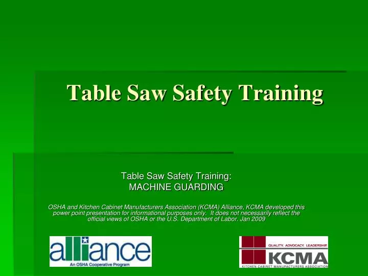 table saw safety training