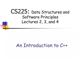 An Introduction to C++