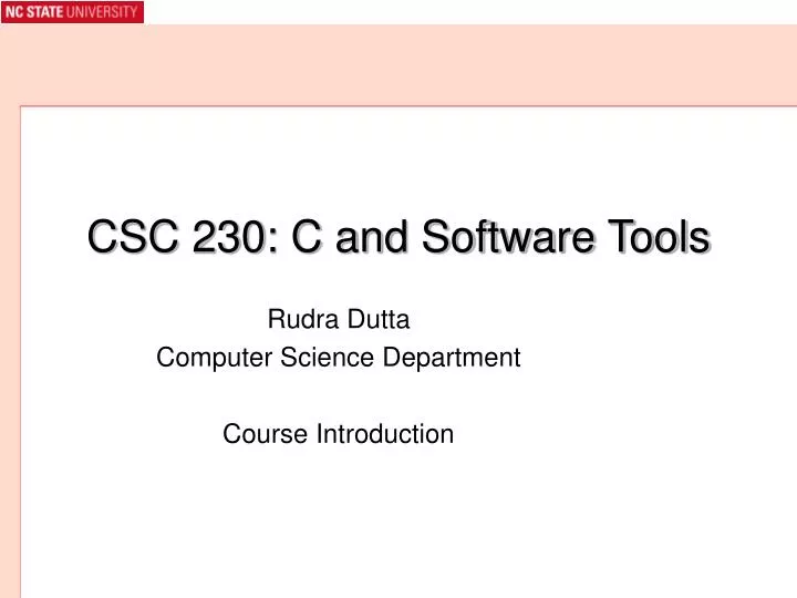 csc 230 c and software tools