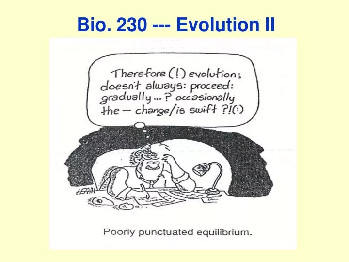 bio 230 evolution ii