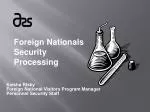 Foreign Nationals Security Processing - slide 1