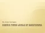 Costa’s Three Levels of Questioning - slide 1