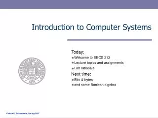 Introduction to Computer Systems