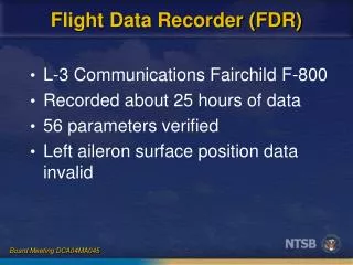 Flight Data Recorder (FDR)