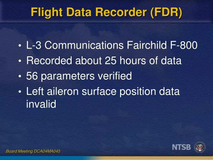 flight data recorder fdr