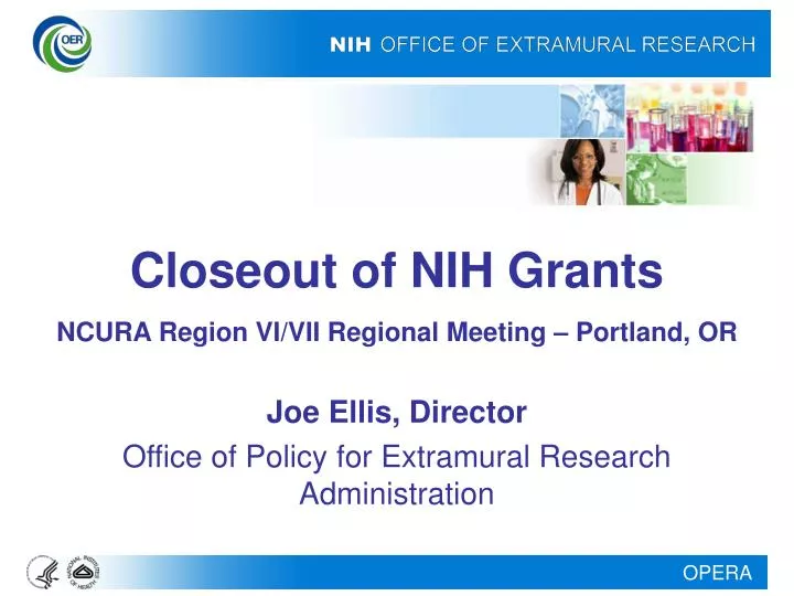 closeout of nih grants