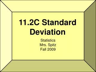 11.2C Standard Deviation