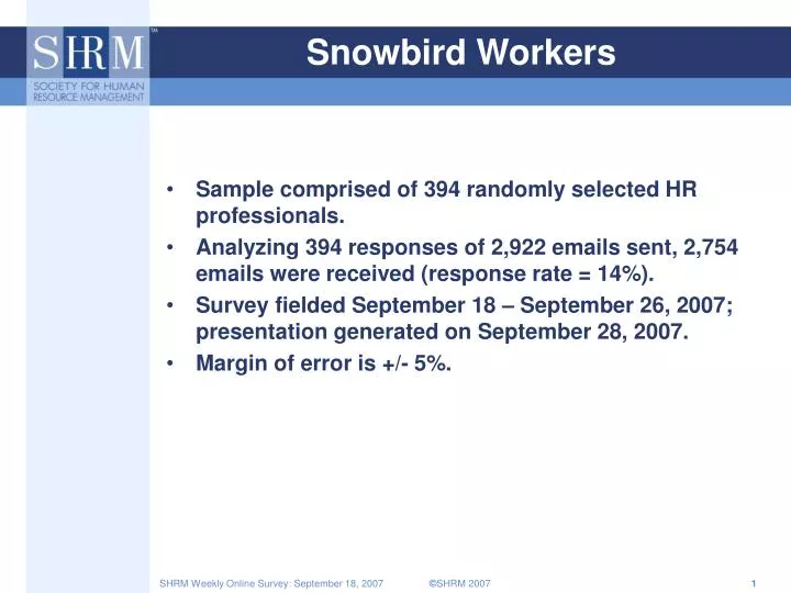 snowbird workers
