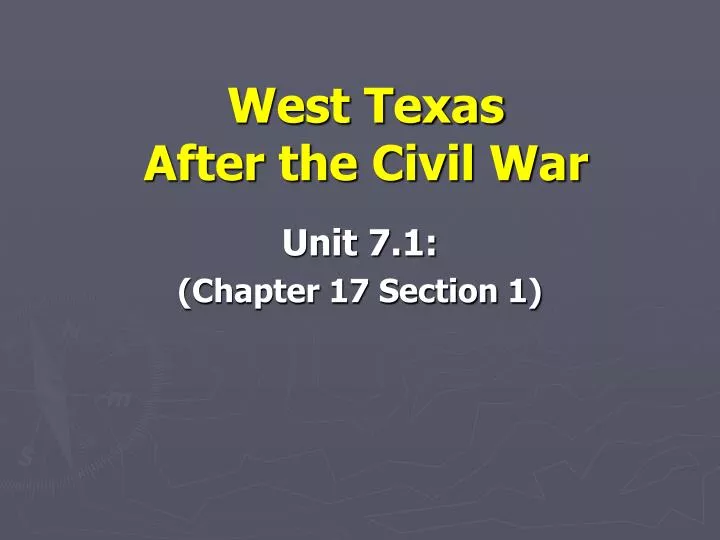 west texas after the civil war