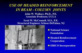 USE OF HEADED REINFORCEMENT IN BEAM - COLUMN JOINTS