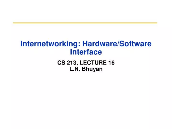 internetworking hardware software interface