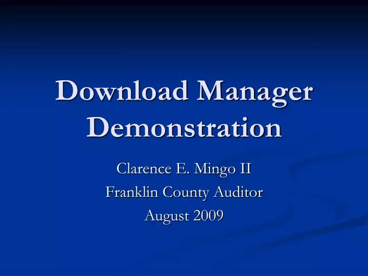 download manager demonstration