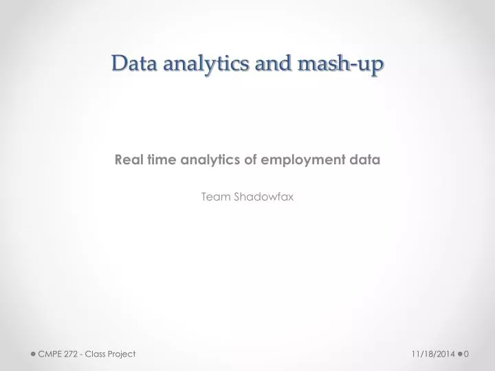 data analytics and mash up