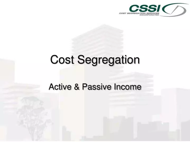 cost segregation