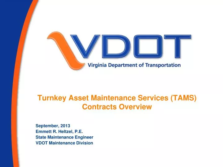 turnkey asset maintenance services tams contracts overview