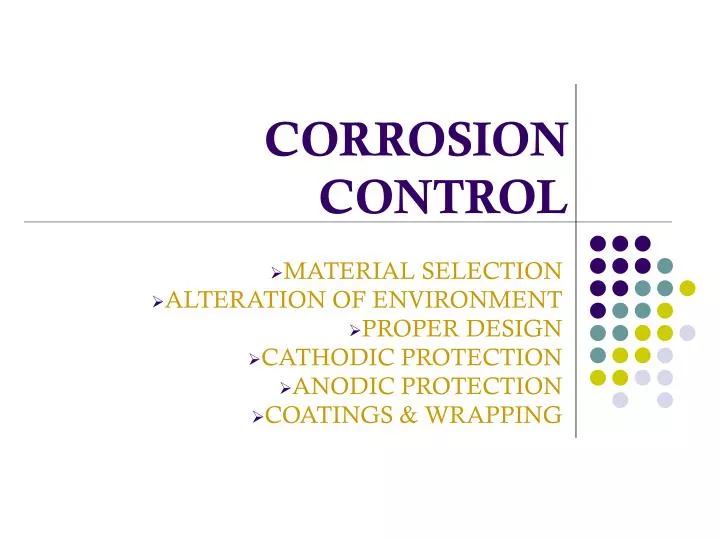corrosion control