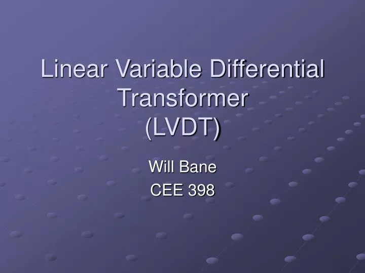 linear variable differential transformer lvdt