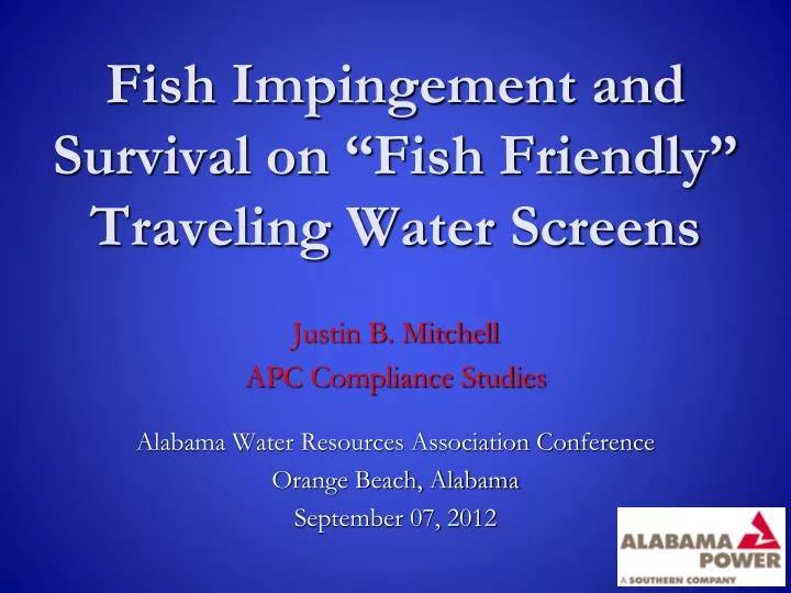 fish impingement and survival on fish friendly traveling water screens