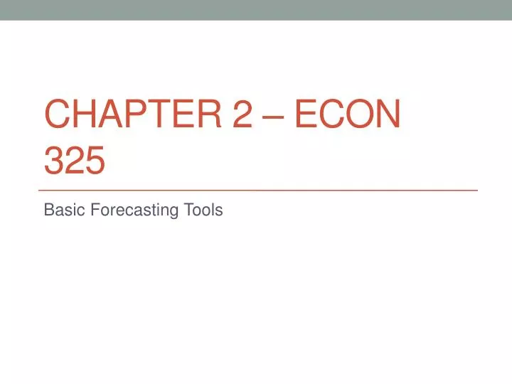 chapter 2 econ 325