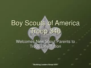 Boy Scouts of America Troop 346