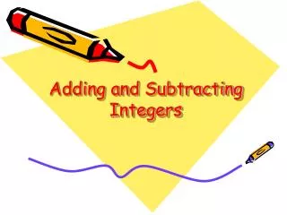 Adding and Subtracting Integers