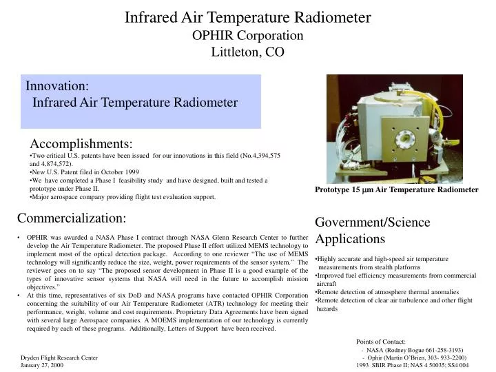 infrared air temperature radiometer ophir corporation littleton co