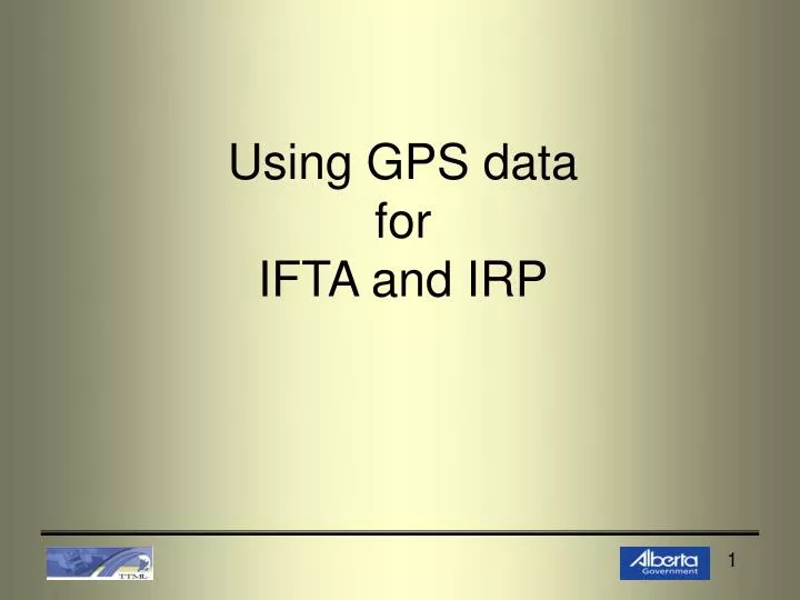 using gps data for ifta and irp