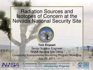 Radiation Sources and Isotopes of Concern at the Nevada National Security Site