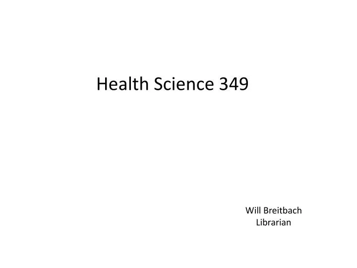 health science 349