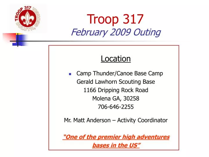 troop 317 february 2009 outing