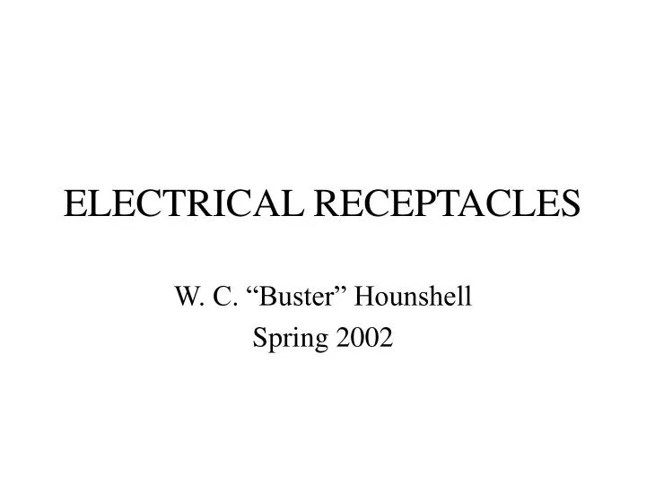 electrical receptacles