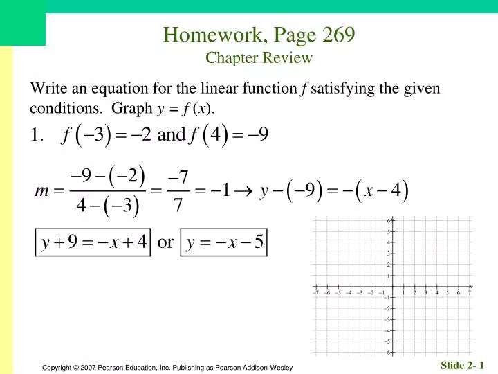 homework page 269 chapter review